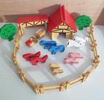 Vintage houten speelboerderij, Kinderen en Baby's, Speelgoed | Houten speelgoed, Ophalen of Verzenden, Gebruikt, Duw- of Trekspeelgoed