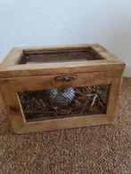 Houten kistje met kipje, Antiek en Kunst, Curiosa en Brocante, Ophalen of Verzenden