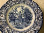 Antiek.     Diner. bord,      Liberty Blue,, Verzenden