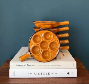 Vintage oven bestendige escargot bistro bordjes schaaltjes beschikbaar voor biedingen