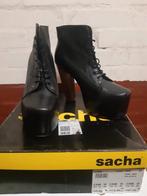 Sacha gave veter pumps van leer, Zwart, Ophalen of Verzenden, Zo goed als nieuw, Sacha
