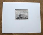 Antieke prent De Toren van Koudekerk 1743, Antiek en Kunst, Kunst | Etsen en Gravures, Ophalen