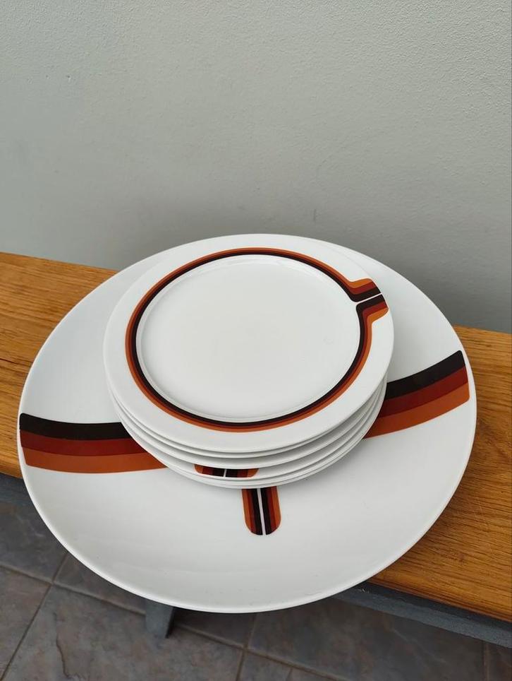 Retro Gebak Bordjes + Schaal - Perfecte Staat!, Huis en Inrichting, Keuken | Servies, Zo goed als nieuw, Schaal of Schalen, Overige stijlen
