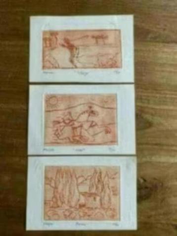 3 kleine kleuren litho’s beschikbaar voor biedingen