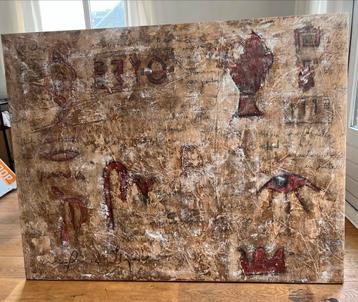 Prachtig aards schilderij van Marissa Theodoro beschikbaar voor biedingen