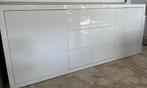 Dressoir wit glans. 3 lades en 2 deuren., Gebruikt, Ophalen of Verzenden, 200 cm of meer, Modern