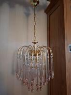 Schitterende “ Zalmrose” Murano Teardrops Kroonluchter, Huis en Inrichting, Lampen | Kroonluchters, Ophalen, Gebruikt, Glas, Murano Paolo Venini