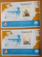 Erinnofilie, 2 blokjes Zeilschip Eendraght en Eendracht 1976, Postzegels en Munten, Verzenden, Na 1940, Postfris