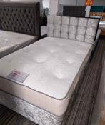 Luxury Velvet Upholstered Bed – Available in Multiple Sizes, Verzenden, Tweepersoons, Dekbedovertrek