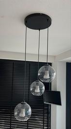 Plafondlamp 3 glazen bollen, Huis en Inrichting, Lampen | Hanglampen, Ophalen, Zo goed als nieuw, 50 tot 75 cm