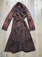 Bontjas leer bohemian L, Derby, Bruin, Maat 42/44 (L), Ophalen of Verzenden