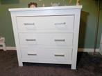Commode, wit, met 3 lades, Ophalen, Gebruikt, 50 tot 70 cm, 75 tot 100 cm