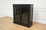 Klassieke kast, dressoir, vitrinekast, mahoniehout, zwart, Huis en Inrichting, Kasten | Dressoirs, Ophalen of Verzenden, Zo goed als nieuw