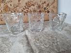 3 Mooie Vintage Waxine licht Houders Glas Bladeren gemerkt, Antiek en Kunst, Verzenden