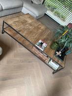 Salontafel Braziliaans Hout & Staal, Huis en Inrichting, Tafels | Salontafels, Ophalen, Gebruikt, 50 tot 100 cm, Minder dan 50 cm