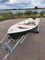 Boot 4,5m met 6pk buitenboordmotor, trailer en toebehoren, Ophalen, Gebruikt, Tot 10 pk, 3 tot 6 meter