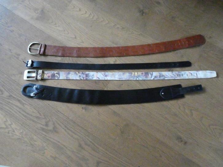 Lederen ceinturen, 3 stuks, verschillende kleuren, Kleding | Dames, Riemen en Ceinturen, Gedragen, Tailleriem, 100 cm of meer