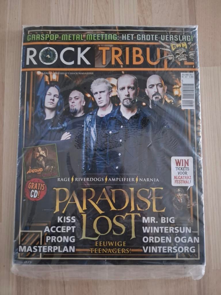 Rock tribune editie  nr 167 jul/aug 2017 in plastic, Ophalen of Verzenden, Nieuw, Muziek, Film of Tv
