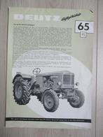 folder / flyer DEUTZ-Schlepper 65 PD, Ophalen of Verzenden, Zo goed als nieuw, Folder