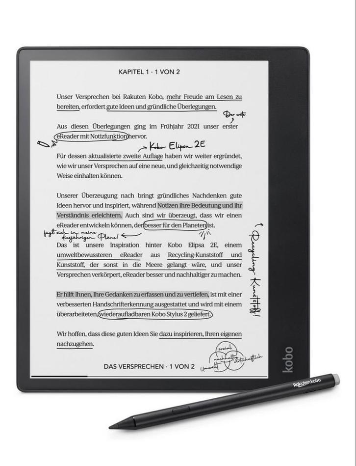 Kobo Elipsa inc Stylus z.g.a.n. - 10,3 inch - notitie, Computers en Software, E-readers, Nieuw, 10 inch of meer, 16 GB of meer
