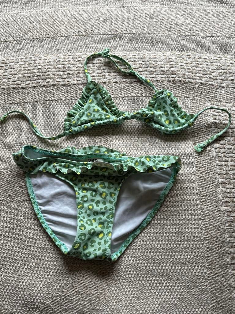 Zara Kinder Bikini Maat 8/9 Groen/Geel, Kinderen en Baby's, Kinderkleding | Kinder-zwemkleding, Bikiniset, Meisje, Zo goed als nieuw