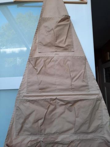 Karsten tent organizer/schort.6 vakken zandkleur tentdoek beschikbaar voor biedingen