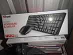 Trust Ximo Draadloos Toetsenbord & Muis Set, Computers en Software, Toetsenborden, Nieuw, Ophalen of Verzenden, Draadloos, Trust