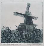 Trudy Reuvenkamp, ets, molen Poelenburg, Zaanse Schans, Ophalen of Verzenden