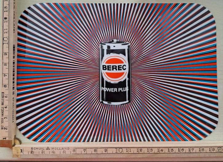 Fantastische vintage sticker Berec power plus batterij, Verzamelen, Stickers, Zo goed als nieuw, Ophalen of Verzenden