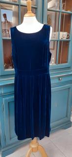 LINEA Velours jurk, 40, Blauw, Knielengte, Maat 38/40 (M), Ophalen of Verzenden