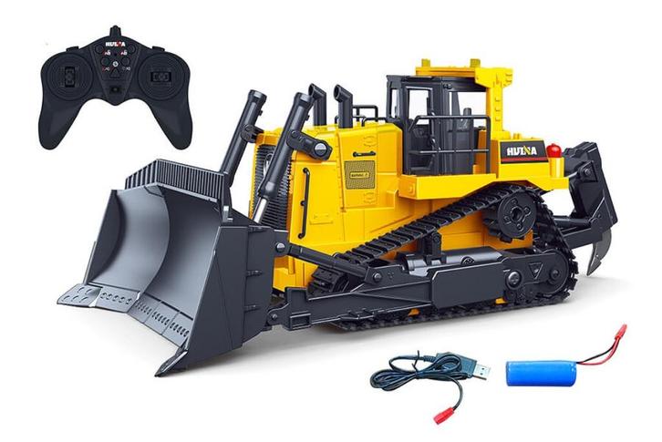 HUINA 1/16 2.4G 11CH RC HEAVY BULLDOZER CY1554, Hobby en Vrije tijd, Modelbouw | Radiografisch | Auto's, Nieuw, Onderdeel, Elektro
