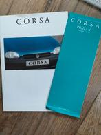 Opel Corsa brochure+ prijslijst 1993, Gelezen, Opel, Opel, Ophalen of Verzenden