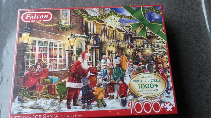 Puzzel 1000 stukjes Falcon Letters For Santa 2 in 1 NIEUW, Hobby en Vrije tijd, Denksport en Puzzels, Nieuw, Legpuzzel, 500 t/m 1500 stukjes