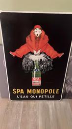 Spa monopole pierrot emaille, Verzamelen, Merken en Reclamevoorwerpen, Ophalen of Verzenden, Gebruikt, Reclamebord