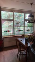3 identieke antieke art deco glas in lood ramen, Antiek en Kunst, Ophalen