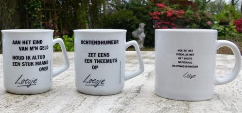4 x LOESJE mok Ochtend Humeur  zet eens een Theemuts op, Huis en Inrichting, Keuken | Servies, Nieuw, Kop(pen) en/of Schotel(s)