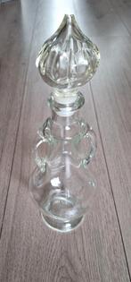 Vintage glazen karaf met stop, Modèle Déposé (30 cm), Antiek en Kunst, Ophalen of Verzenden