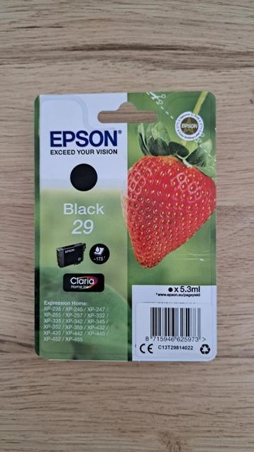 Nieuwe Epson 29 Zwart Inktcartridge (Verzegeld) - T2981 beschikbaar voor biedingen