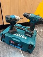Makita Boormachine 14,4v + Slagschroefmachine 18v in Mbox, Ophalen of Verzenden, Minder dan 400 watt, Variabele snelheid, Zo goed als nieuw