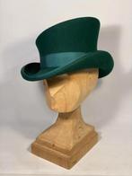 Groene victoriaanse hoge hoed heren dames steampunk top hat, Verzenden, Nieuw, Hoed
