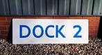 Xl groot vintage wandbord laadperron Dock 2, Ophalen, Reclamebord, Gebruikt, .
