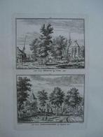 499-500 / Heykoop /   Schoonrewoerd kopergravure 1754, Ophalen of Verzenden
