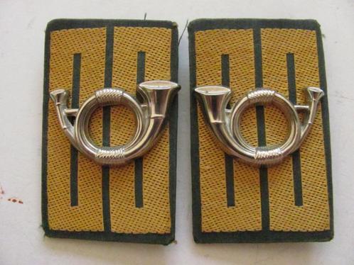 Setje kraagspiegels Dun schroefdraad Garde Jagers, Verzamelen, Militaria | Algemeen, Landmacht, Embleem of Badge, Nederland, Verzenden