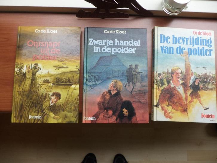 Co de Kloet, 3 dl Oorlog in de Polder, Kortenhoef, gesigneer, Boeken, Kinderboeken | Jeugd | 10 tot 12 jaar, Zo goed als nieuw