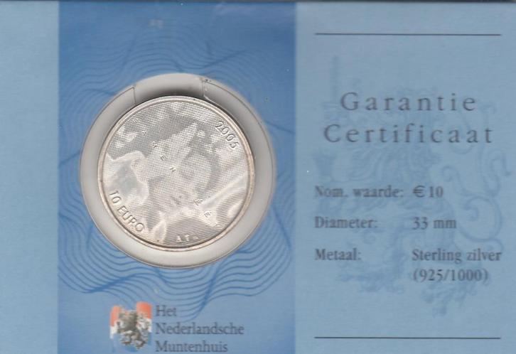 Nederland 10 euro Regeringsjubileum Beatrix 2005 in coincard, Postzegels en Munten, Munten | Nederland, Losse munt, Euro's, Koningin Beatrix