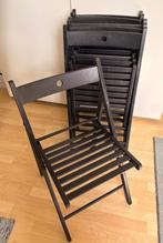 6x IKEA Frösvi Klapstoel, zwart, Huis en Inrichting, Stoelen, Ophalen, Zwart, Hout, Vijf, Zes of meer stoelen