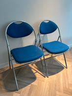 Klapstoelen/ foldable chairs, Ophalen, Gebruikt, Twee, Blauw