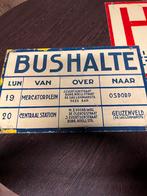 Oud Bushalte Bord - Vintage Amsterdam, Gebruikt, Overige genres, 1 bandje, Ophalen of Verzenden