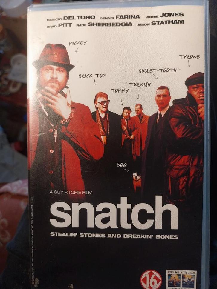 Snatch - Guy Ritchie Klassieker! VHS, Cd's en Dvd's, VHS | Film, Zo goed als nieuw, Actie en Avontuur, Vanaf 16 jaar, Ophalen of Verzenden