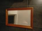 Oude spiegel met rondom geslepen facetrand, Huis en Inrichting, Woonaccessoires | Spiegels, Minder dan 100 cm, Gebruikt, Rechthoekig